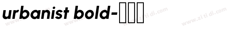 urbanist bold字体转换